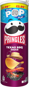 Pringles Texas BBQ Sauce Flavoured Potato Crisps, 165g, Pack of 6