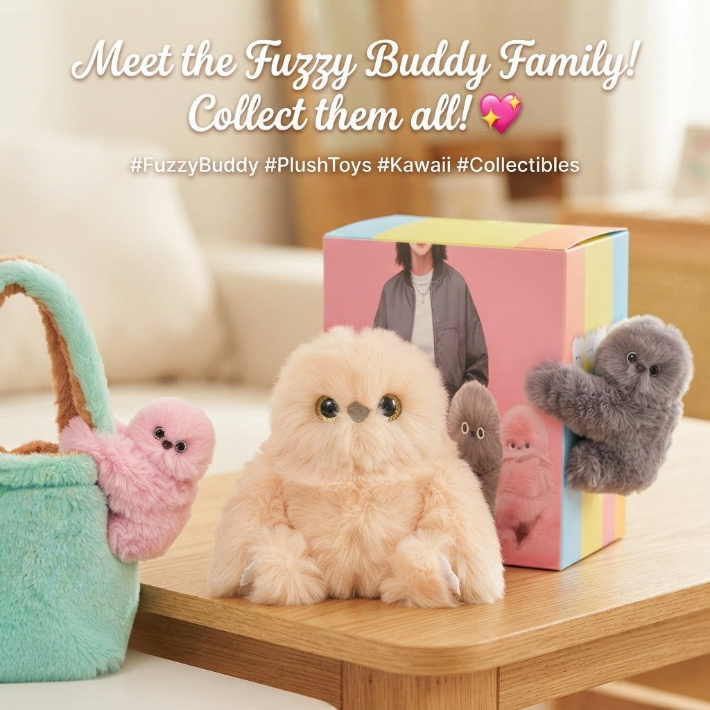 Fuzzy Buddy Family Plush Toys -  Collectibles Set - New with Box