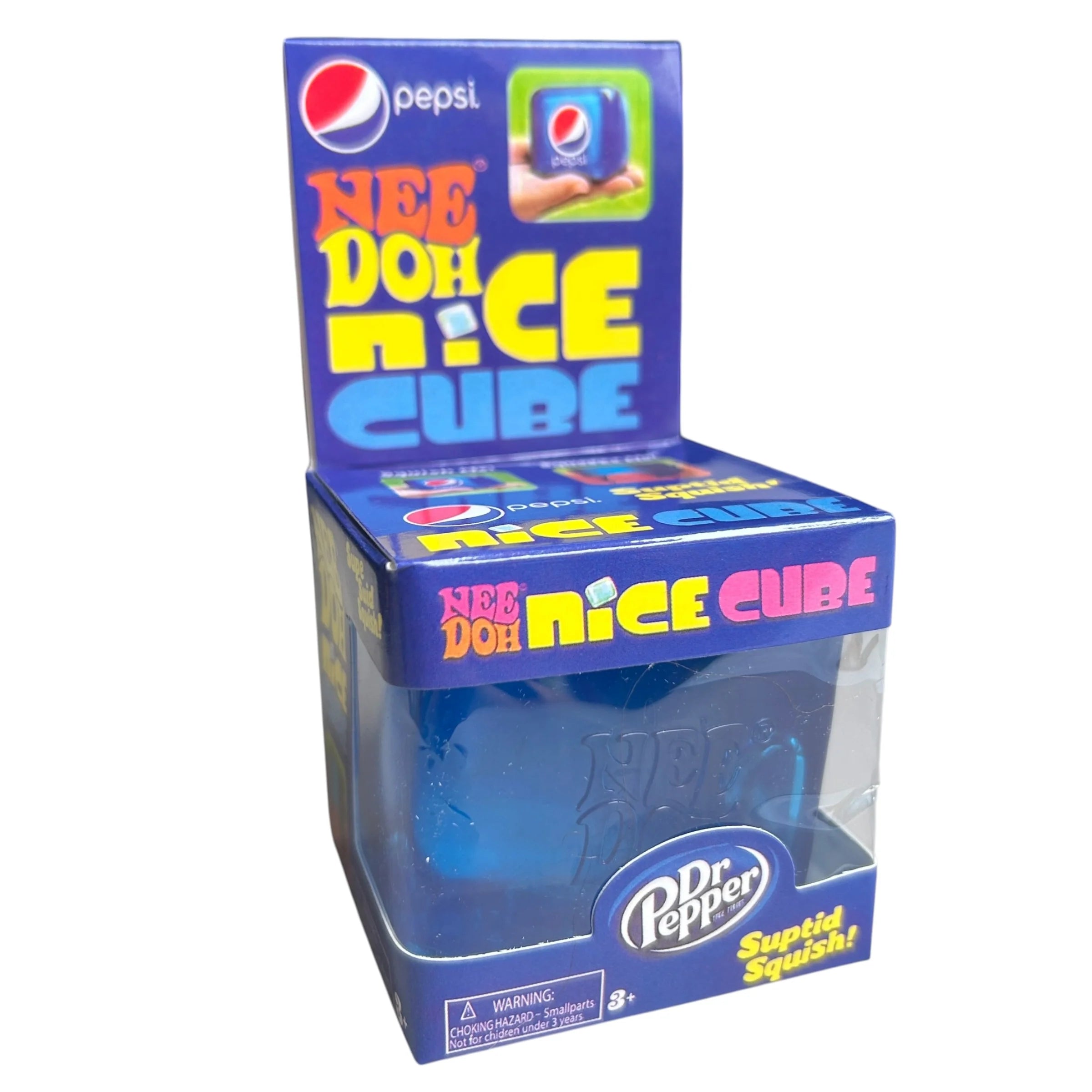 Pepsi Nee Doh Nice Cube Hard Squishy Sensory Toy, Limited Edition Stress Relief Fidget Cube, Collectible Squishy Toy for Kids and Adults