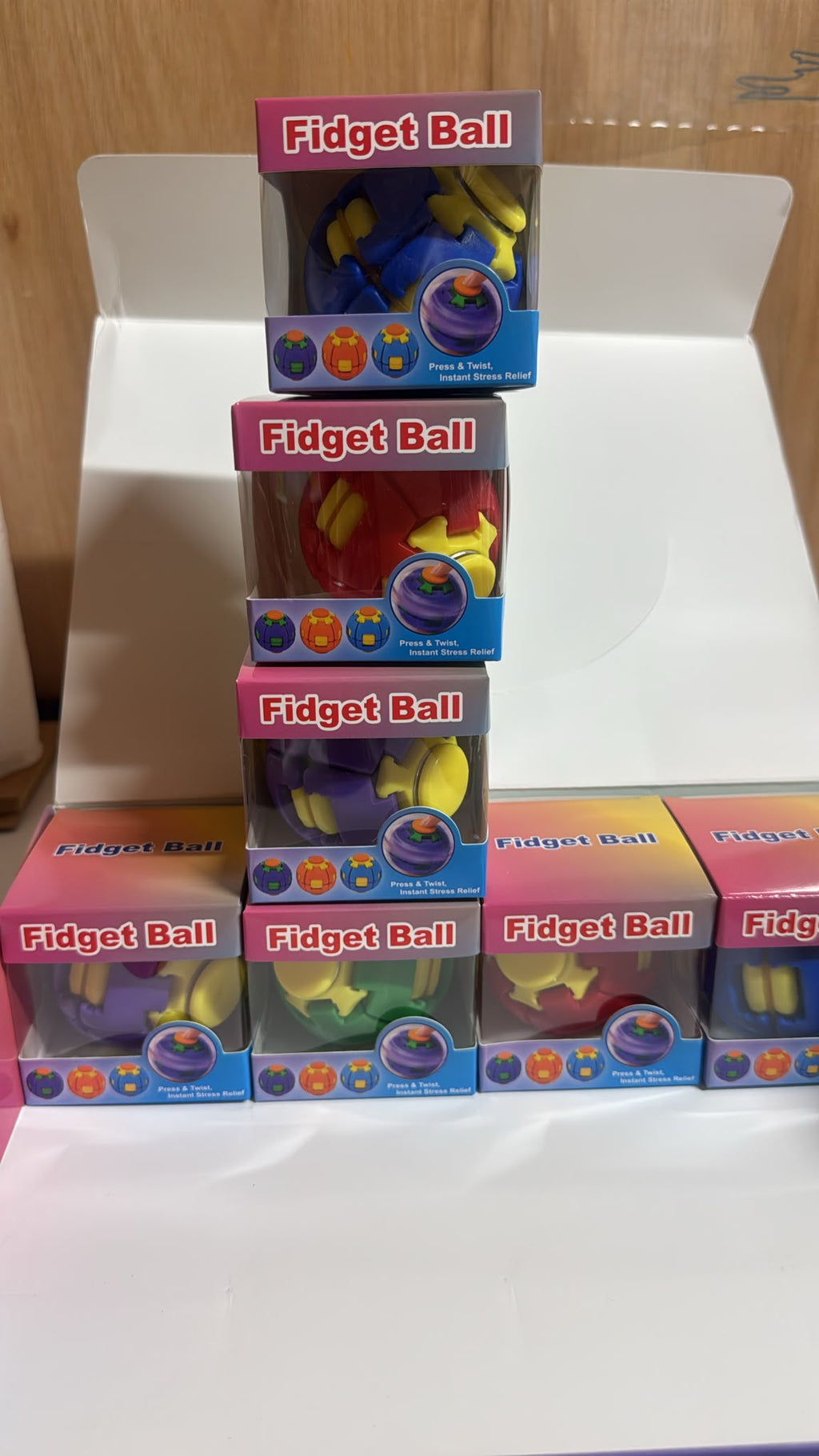 Focus Spinner Ball Fidget Toy, PRE-Booking Press-to-Spin 360° Rotating Stress Relief Ball, Fidget Toy for Kids & Adults, Press and Spin Ball Anxiety Relief, Desk Toy