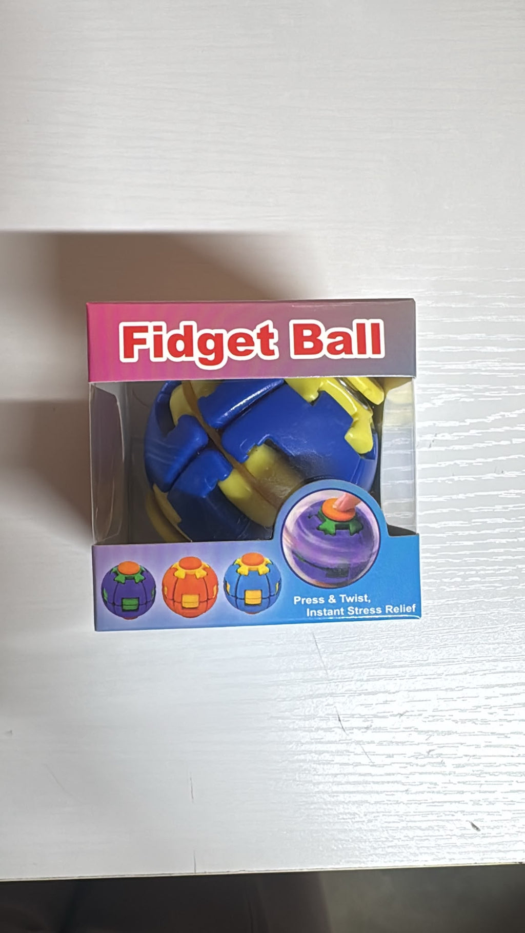 Focus Spinner Ball Fidget Toy, PRE-Booking Press-to-Spin 360° Rotating Stress Relief Ball, Fidget Toy for Kids & Adults, Press and Spin Ball Anxiety Relief, Desk Toy