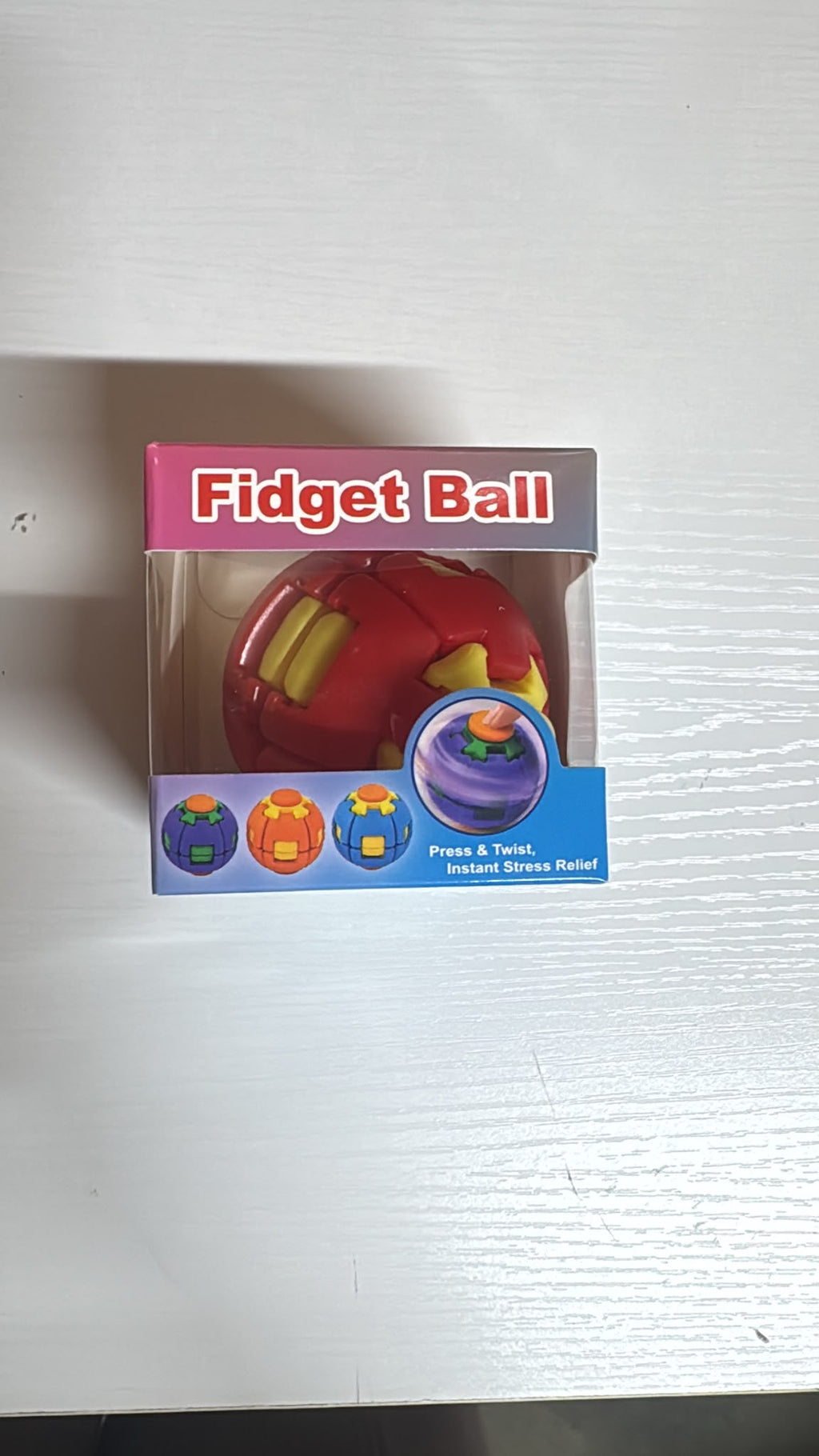 Focus Spinner Ball Fidget Toy, PRE-Booking Press-to-Spin 360° Rotating Stress Relief Ball, Fidget Toy for Kids & Adults, Press and Spin Ball Anxiety Relief, Desk Toy