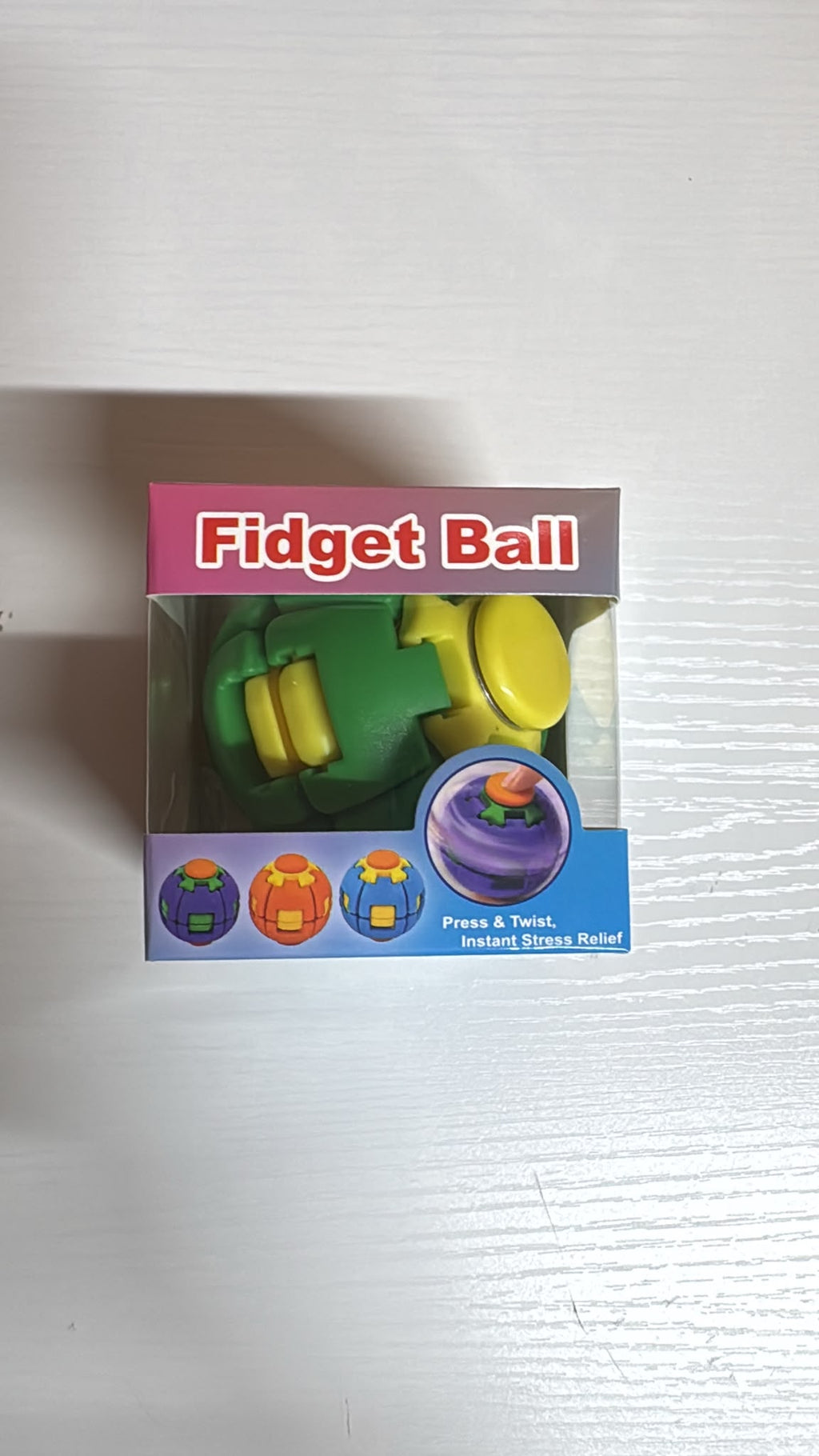 Focus Spinner Ball Fidget Toy, PRE-Booking Press-to-Spin 360° Rotating Stress Relief Ball, Fidget Toy for Kids & Adults, Press and Spin Ball Anxiety Relief, Desk Toy