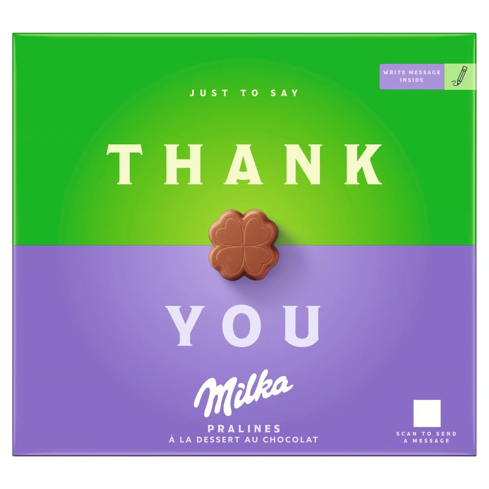 Pralines Box by-MILKA-110 Grams, with the best Alpine Milk Chocolate