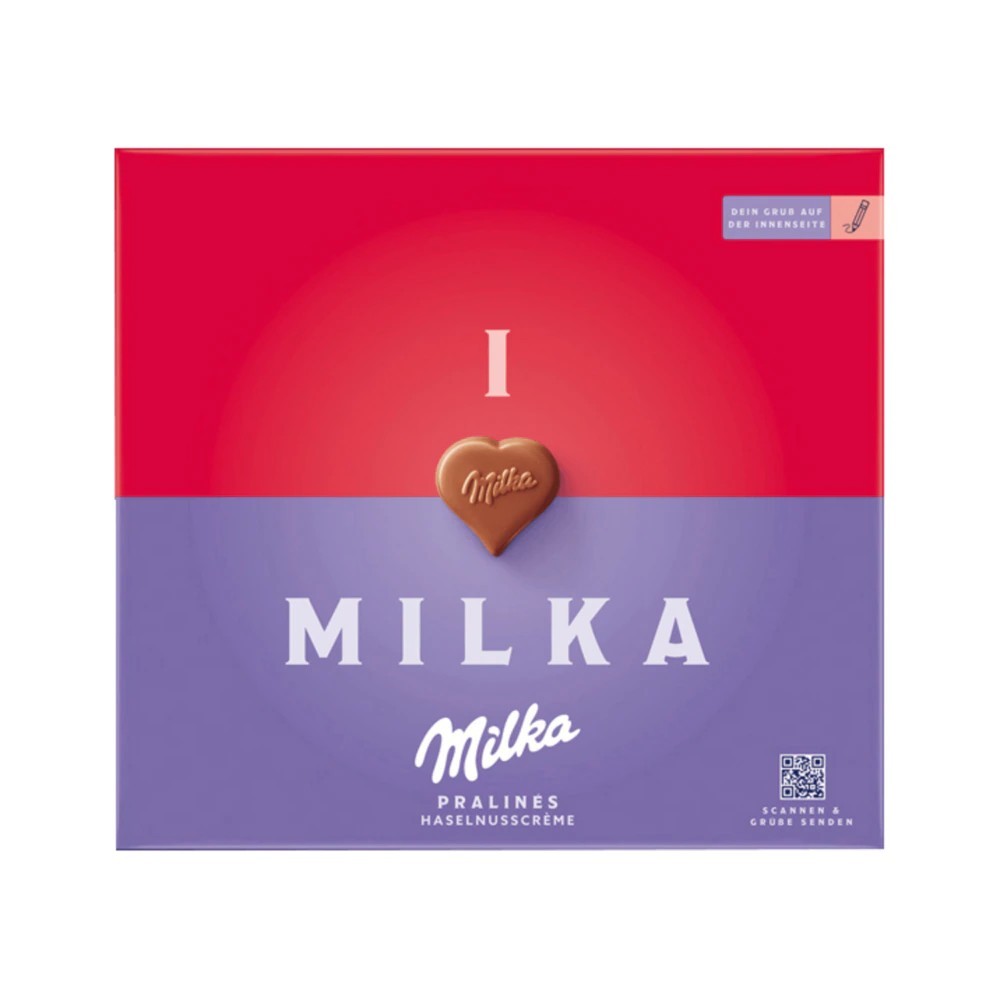 Milka Praline Hazelnut Cream Chocolate, 110 g, Gift Box