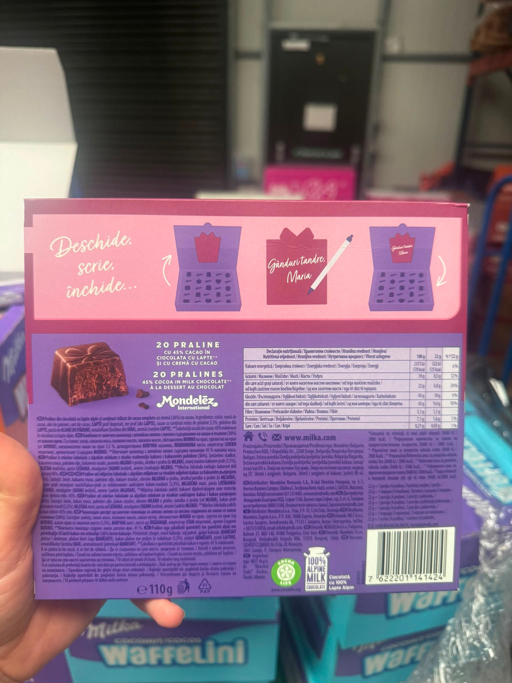 Milka Praline Just For You Milk Chocolates with Cocoa Filling 110g Gift Box