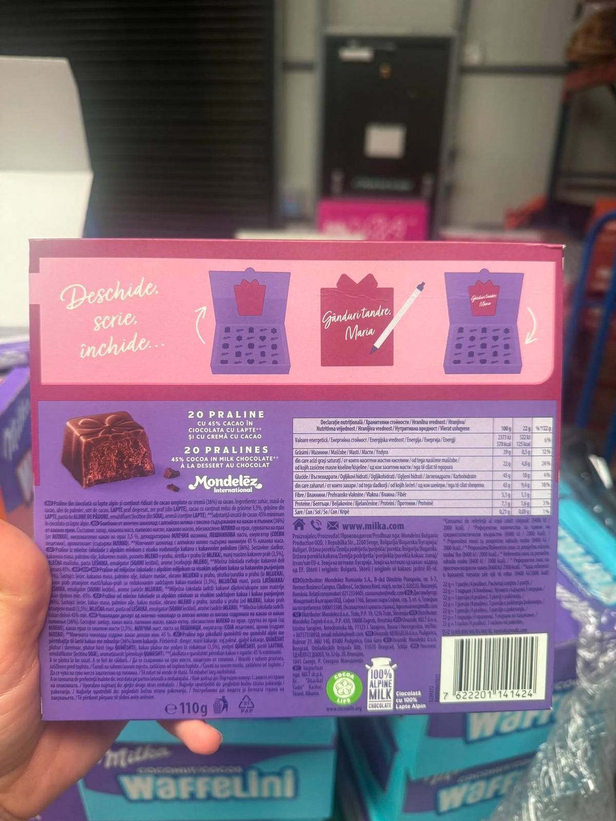 Milka Praline Just For You Milk Chocolates with Cocoa Filling 110g Gift Box