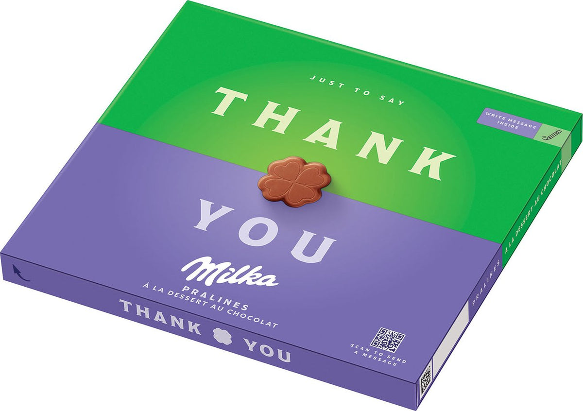 Pralines Box by-MILKA-110 Grams, with the best Alpine Milk Chocolate