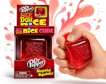 Needoh 2026 Limited Edition Dr Pepper Red Nice Cube Suptid Squish Squeeze Toy