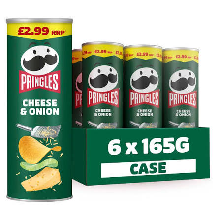 Pringles Cheese & Onion, 165gx6Pcs
